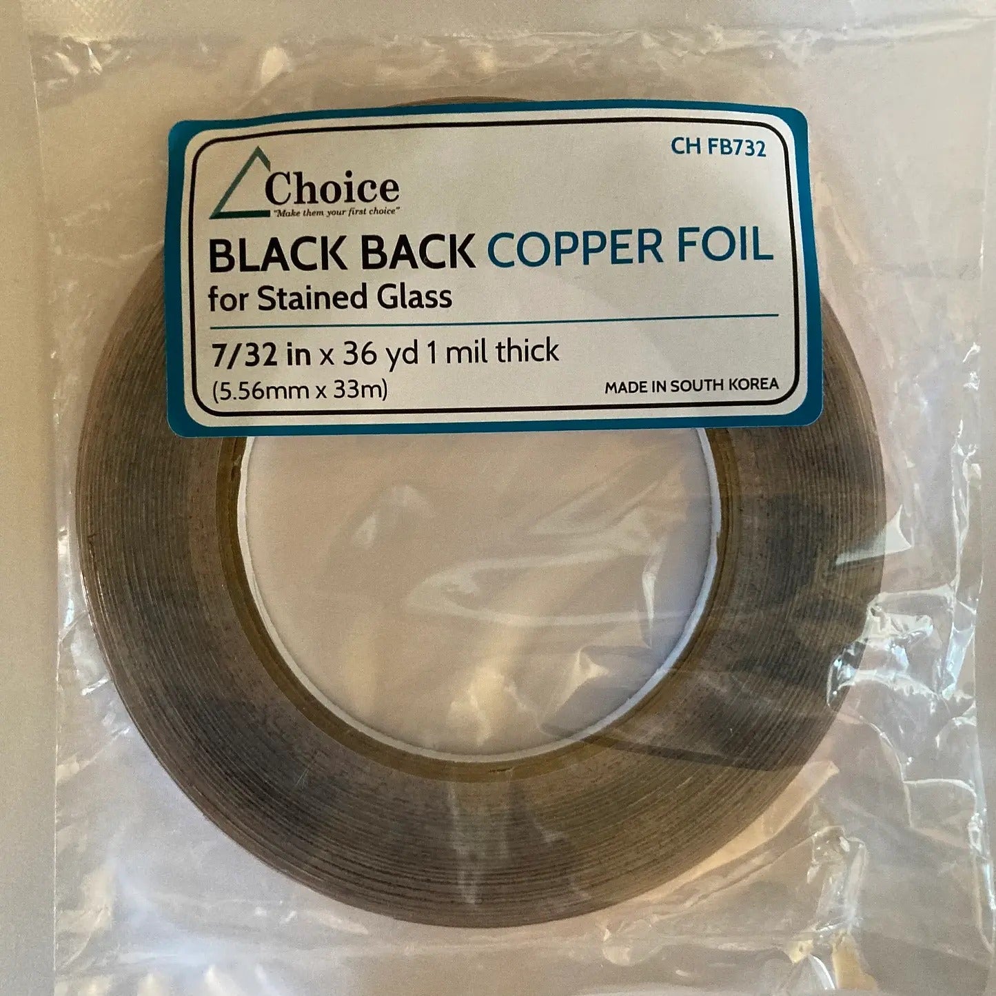 7/32 Choice Black Back Copper Foil